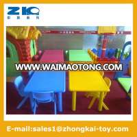 Preschool colorful Kids rectangle plastic table for Kindergarten