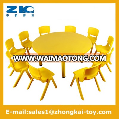 Preschool colorful Kids round plastic table for Kindergarten