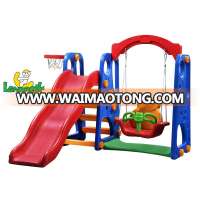 kids home and garden plastic swing and slide set